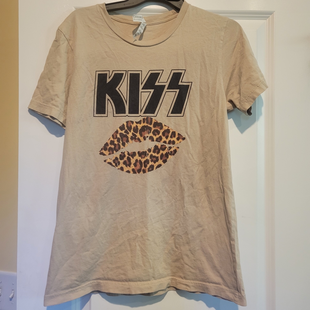 KISS Tan T-Shirt Size Med